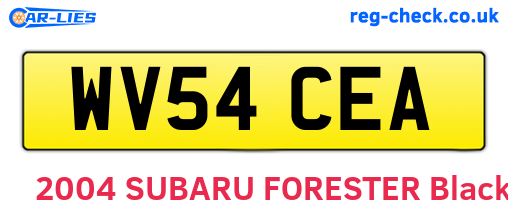 WV54CEA are the vehicle registration plates.