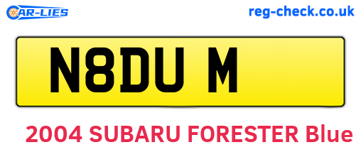 N8DUM are the vehicle registration plates.