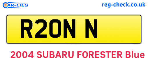 R2ONN are the vehicle registration plates.