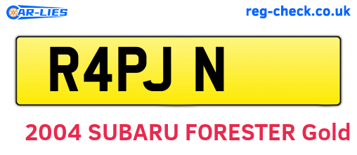 R4PJN are the vehicle registration plates.
