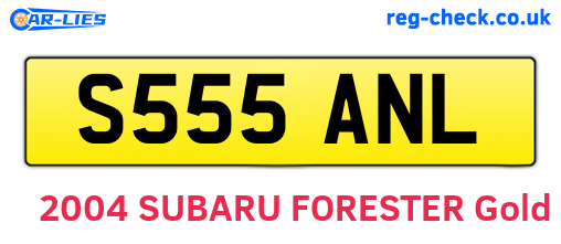 S555ANL are the vehicle registration plates.