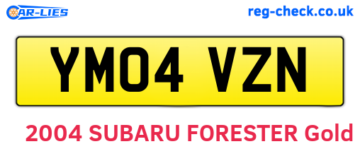 YM04VZN are the vehicle registration plates.