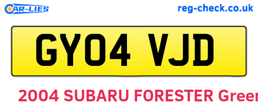 GY04VJD are the vehicle registration plates.