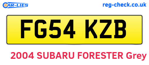 FG54KZB are the vehicle registration plates.