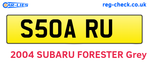 S50ARU are the vehicle registration plates.