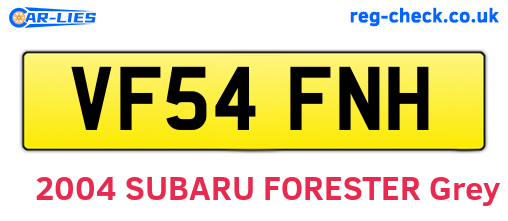 VF54FNH are the vehicle registration plates.
