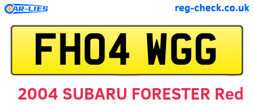 FH04WGG are the vehicle registration plates.