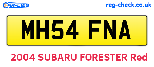 MH54FNA are the vehicle registration plates.
