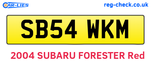 SB54WKM are the vehicle registration plates.
