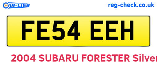 FE54EEH are the vehicle registration plates.