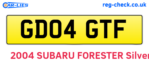 GD04GTF are the vehicle registration plates.