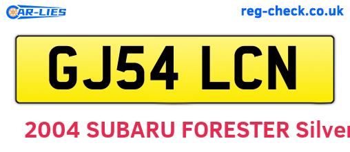 GJ54LCN are the vehicle registration plates.
