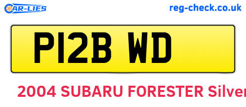 P12BWD are the vehicle registration plates.