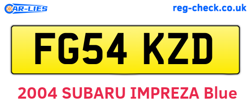 FG54KZD are the vehicle registration plates.