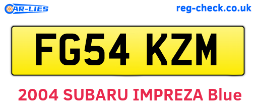 FG54KZM are the vehicle registration plates.