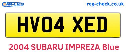 HV04XED are the vehicle registration plates.