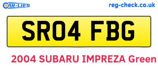 SR04FBG are the vehicle registration plates.