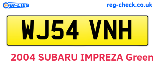 WJ54VNH are the vehicle registration plates.