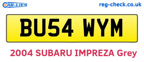 BU54WYM are the vehicle registration plates.