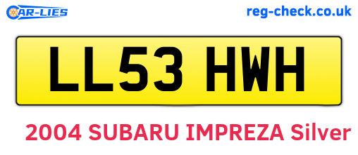 LL53HWH are the vehicle registration plates.