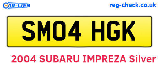 SM04HGK are the vehicle registration plates.