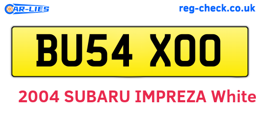 BU54XOO are the vehicle registration plates.