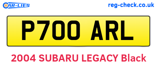 P700ARL are the vehicle registration plates.