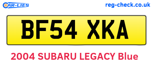 BF54XKA are the vehicle registration plates.