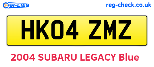 HK04ZMZ are the vehicle registration plates.