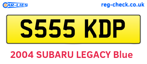 S555KDP are the vehicle registration plates.