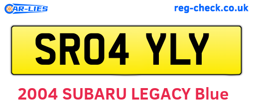 SR04YLY are the vehicle registration plates.