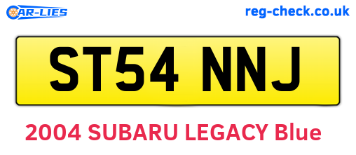 ST54NNJ are the vehicle registration plates.
