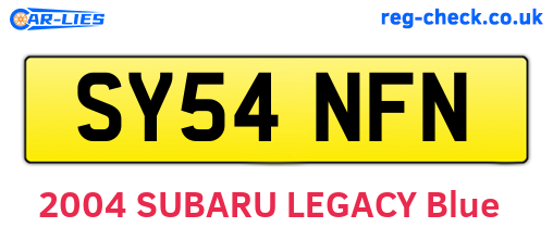 SY54NFN are the vehicle registration plates.