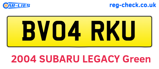 BV04RKU are the vehicle registration plates.
