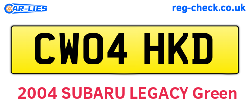 CW04HKD are the vehicle registration plates.