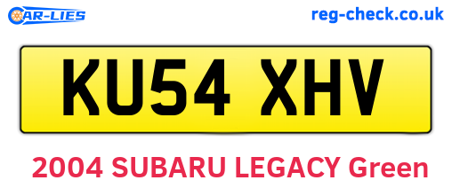 KU54XHV are the vehicle registration plates.