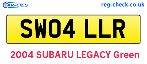 SW04LLR are the vehicle registration plates.