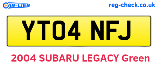 YT04NFJ are the vehicle registration plates.