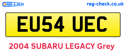 EU54UEC are the vehicle registration plates.