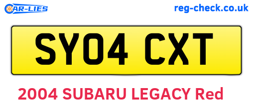 SY04CXT are the vehicle registration plates.