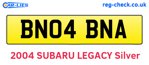 BN04BNA are the vehicle registration plates.