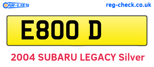 E8OOD are the vehicle registration plates.