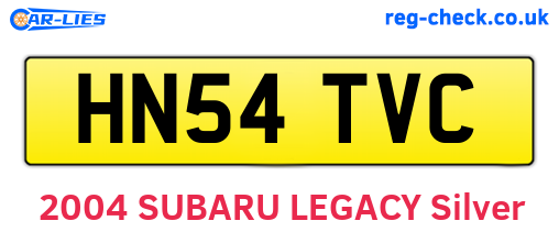 HN54TVC are the vehicle registration plates.