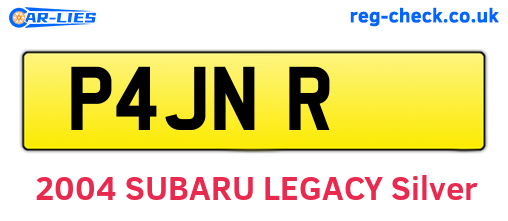 P4JNR are the vehicle registration plates.