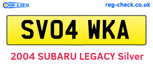 SV04WKA are the vehicle registration plates.