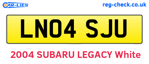 LN04SJU are the vehicle registration plates.