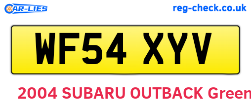 WF54XYV are the vehicle registration plates.