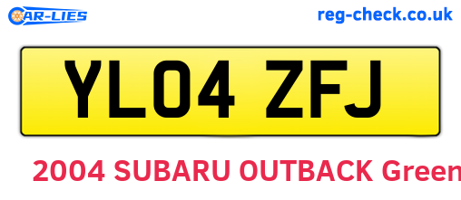 YL04ZFJ are the vehicle registration plates.