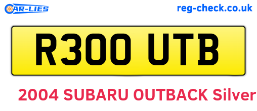 R300UTB are the vehicle registration plates.