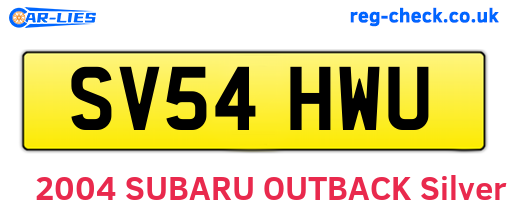 SV54HWU are the vehicle registration plates.